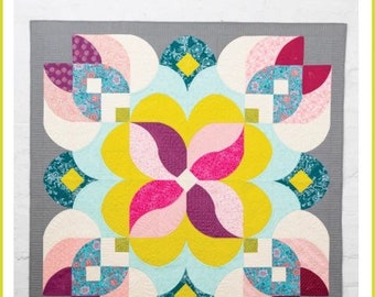 Sew Kind of Wonderful Posh Blossom Quilt Pattern Finished Size 65”x65”
