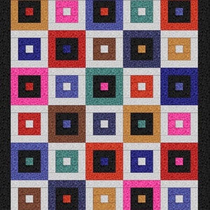 LAST ONE!! Lewis & Irene Squared Off Quilt Kit #2 Featuring Lewis and Irene Bumbleberries Blenders Fabric Collection Finished Size: 56&quot;x66&quot;