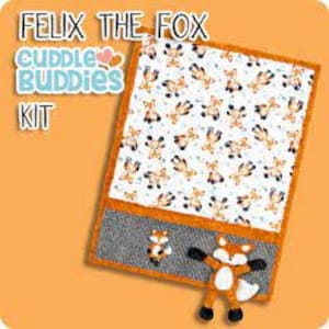 Shannon Fabrics Kimberbell Cuddle Buddies Felix The Fox Cuddle Minky Kit Finished Size:  Blanket 43&quot;x29&quot; and Felix The Fox 12&quot;