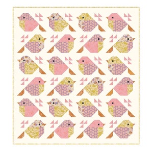 LIMITED EDITION!! Pen + Paper Patterns Sparrows Quilt Kit Featuring Paintbrush Studios Botanica Fabrics Finished Size: 65.5”x71”