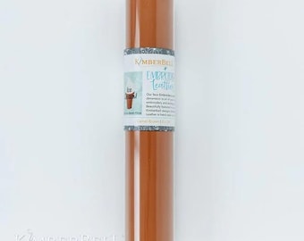 PERSÖNLICH!!  Kimberbell Kimberbellishments 8 "x 24" Faux Stickerei Lederbogen - Camel Braun