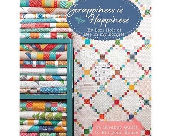 Libro de patrones de colchas "It's Sew Emma Scrappiness is Happiness": 32 colchas de retales para llenar tu casa de amor (encuadernado en espiral) ISE-950