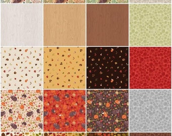 May include: A set of 20 digital seamless patterns featuring woodland animals, leaves, and acorns in various colors and styles. The patterns are perfect for crafting, scrapbooking, and other creative projects.
