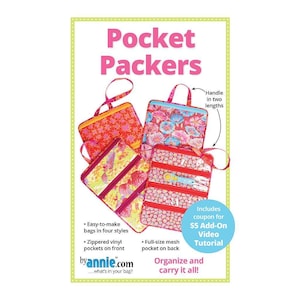 ByAnnie Pocket Packers Pattern PBA284, 4 Style Variations