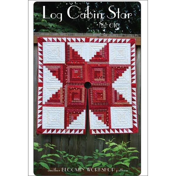 Log Cabin Star Quilt Pattern Etsy