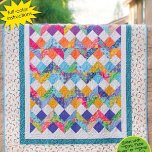 Cozy Quilt Designs Radio Waves Quilt Pattern (5 Size Variations Per Pattern)