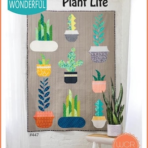 Sew Kind of Wonderful Plant Life Quilt Pattern Finished Size 56”x75”