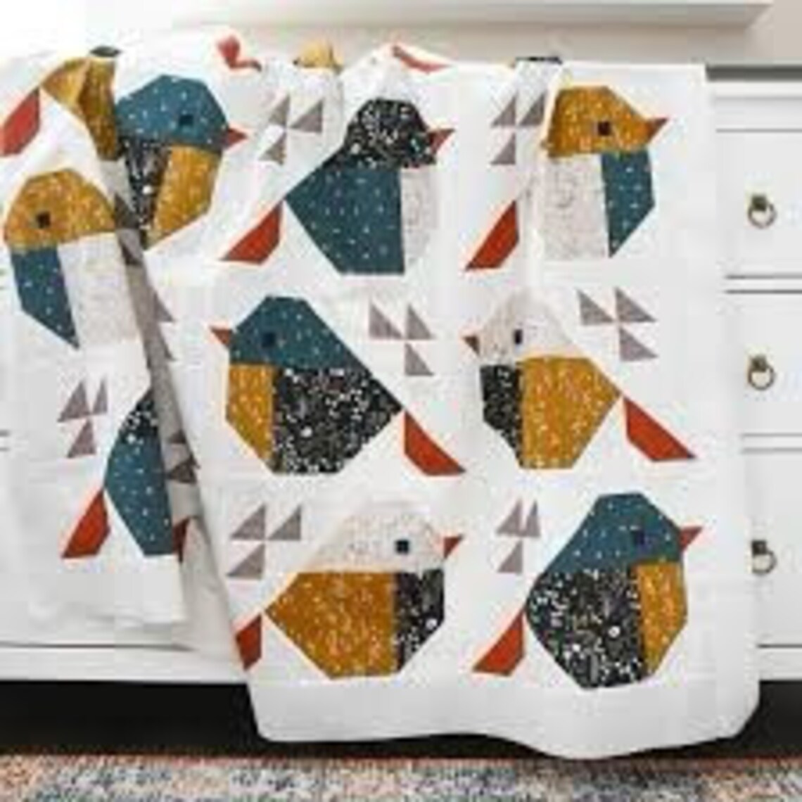 Pen Paper Patterns Sparrows Quilt Pattern Finished size Etsy