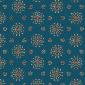 Riley Blake Heather Peterson Market Street Fabric Collection Medallions on Navy Premium 100% Quilt Shop Quality Cotton Fabric