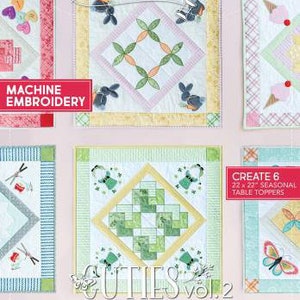 Kimberbell Cuties Table Toppers Vol 2 Collection (January - June) - Optional Fabric/Embellishment Kits Available