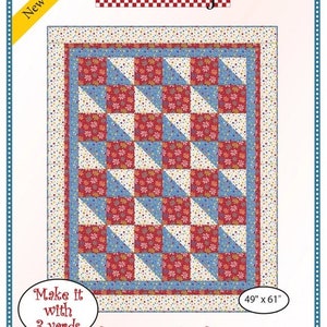 Fabric Cafe Boxes & Bows Quilt Pattern (uses only 3YDS of fabric) Finished Size 49”x61”