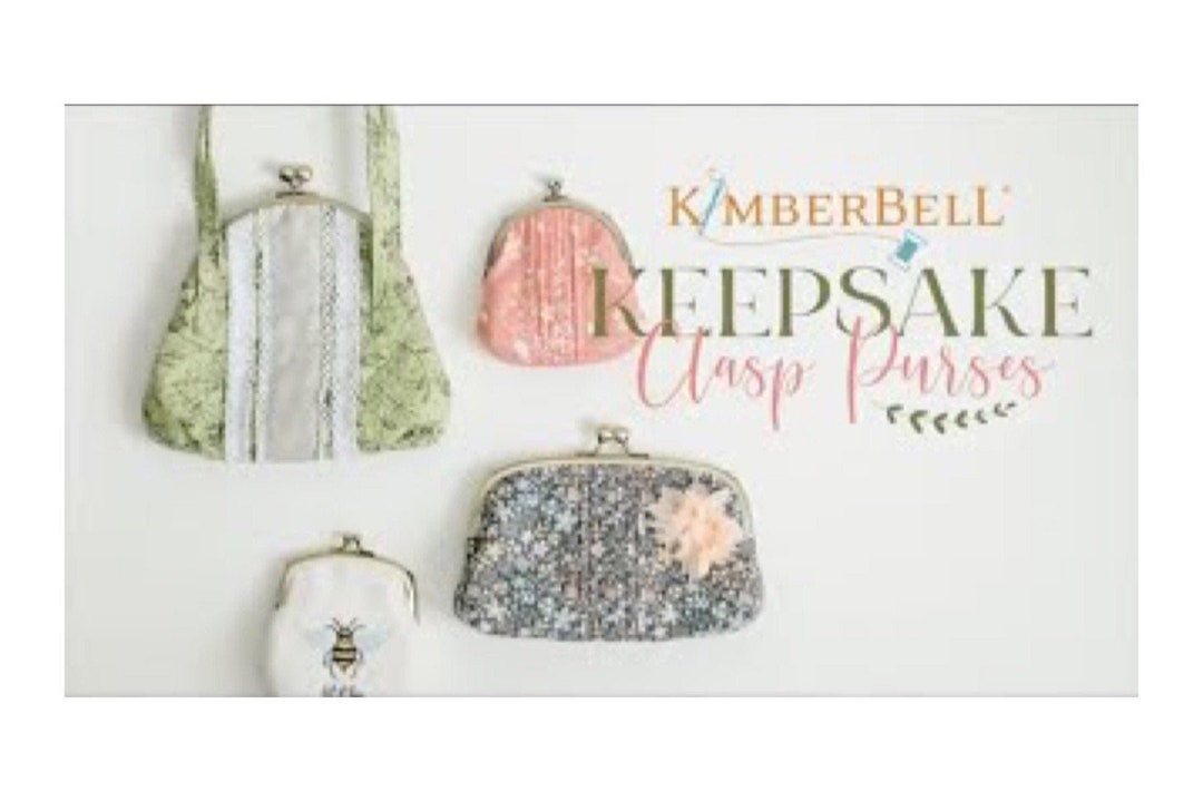 RETIRED Kimberbell Keepsake Clasp Purses Machine Embroidery CD optional