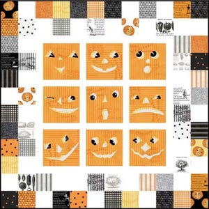 Riley Blake Patch Jacks Quilt Kit, J Wecker Frisch, Pumpkin Patch KT-14570