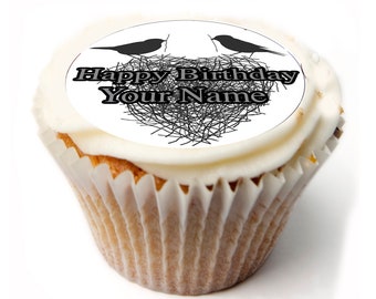 Edible Round Cake Topper Butterfly Birthday Wafer sheet icing sheet.860