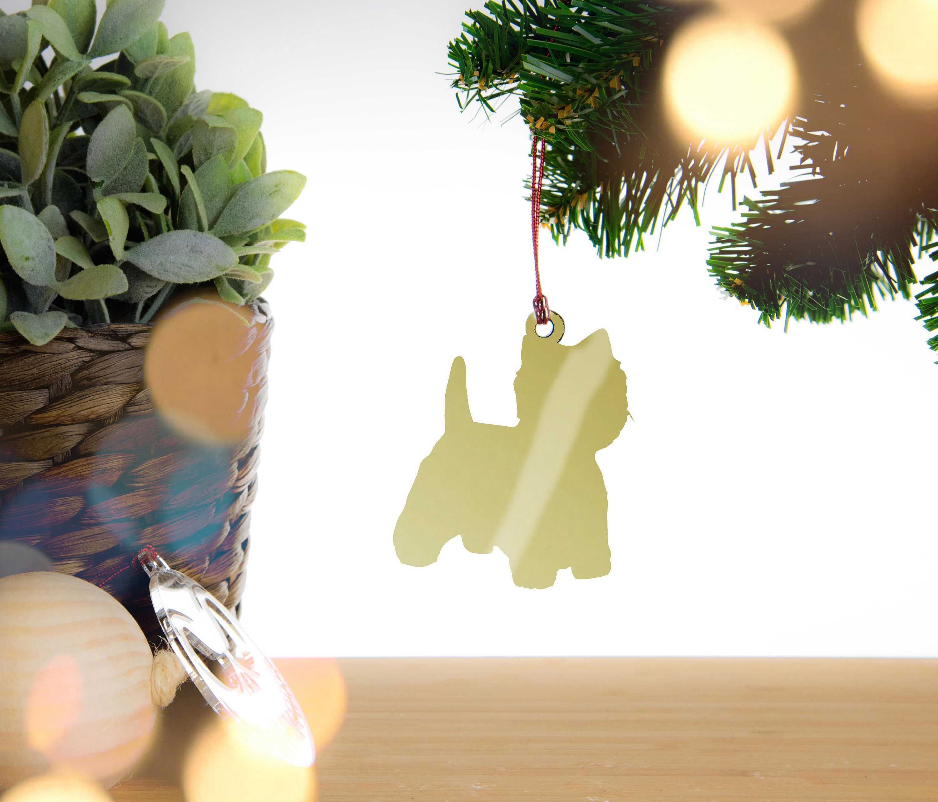 Westie Dog Christmas Tree Decoration Hanging Decoration Etsy