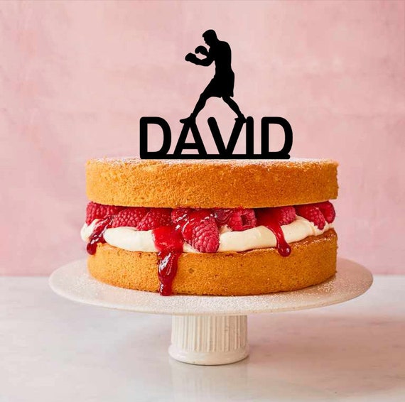 Decoration De Gateau D Anniversaire Boxe Boxer Souvenir Etsy