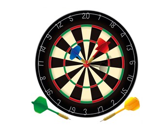 DART BOARD INSPIRED 6" TO 10" ROUND CAKE EDIBLE ICING TOPPER