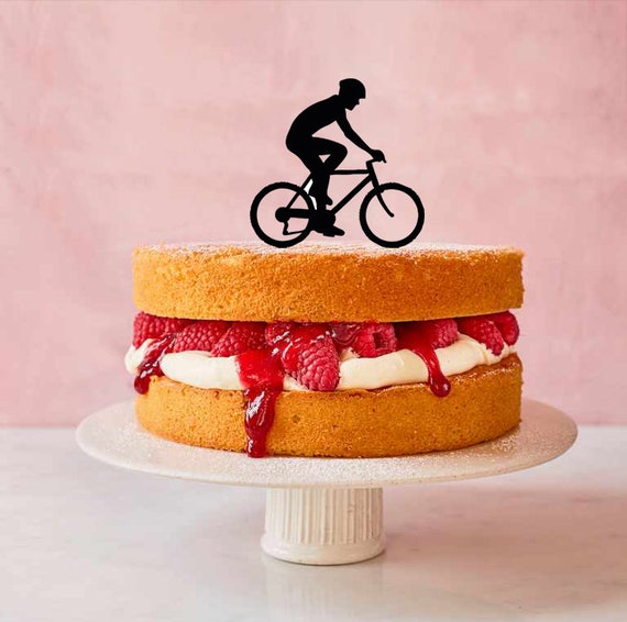 Verjaardag Cake Decoratie Fietser Fiets Fiets 120mm Acryl Etsy Belgie