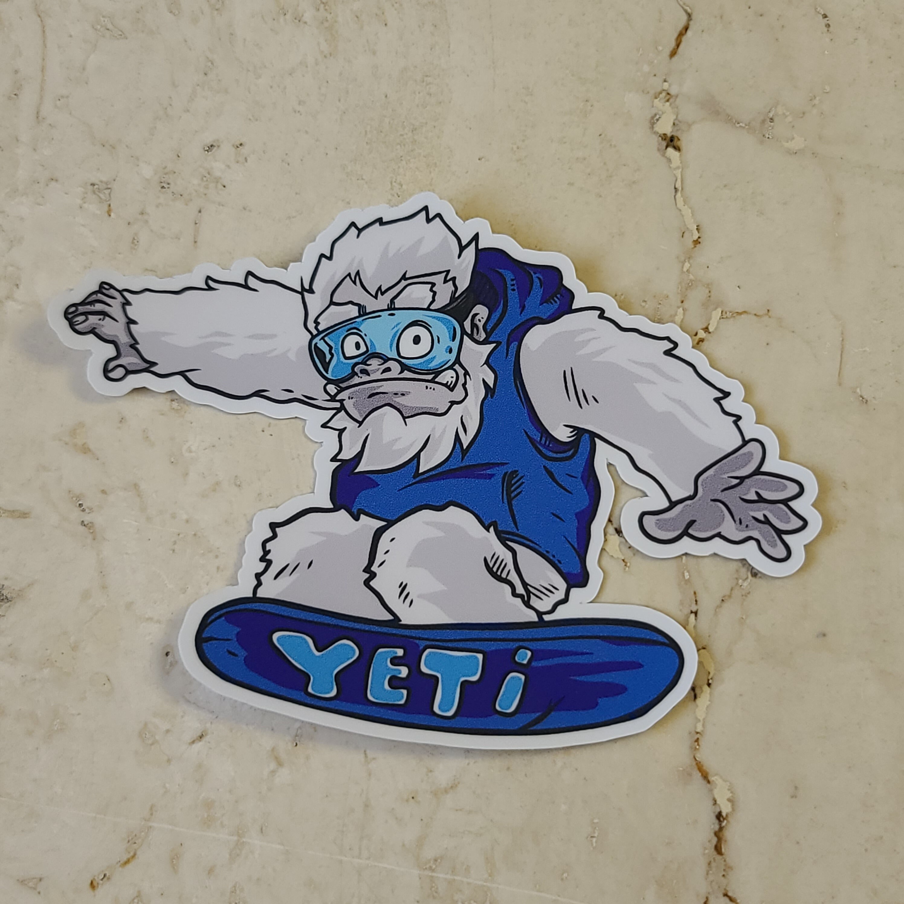 Yeti Snowboard Sticker Etsy