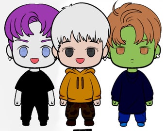 Bts Cartoon Drawing - Etsy Israel Bts Cartoon Drawing - Etsy Israel