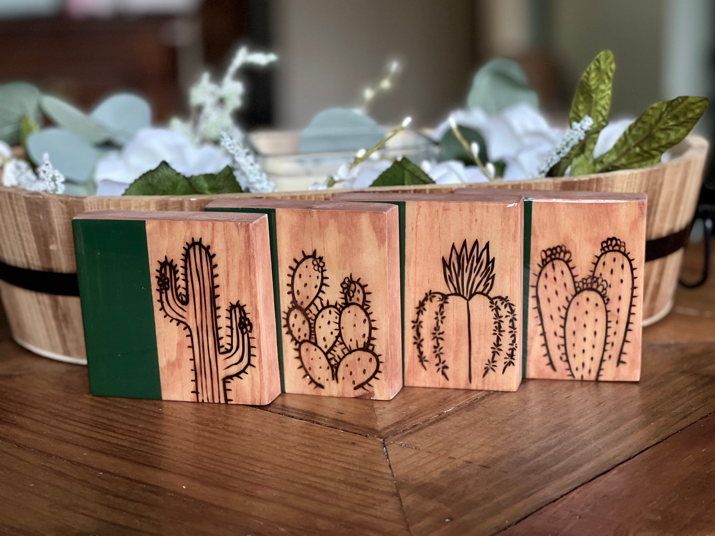Cactus coasters Etsy