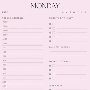 Weekly Planner, Printable Weekly Planner, Daily Planner, Instant Download, Planner Set, Minimalistic Weekly Planner