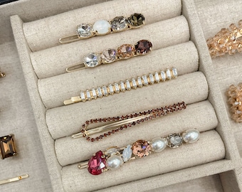 Crystal Hair Barrette, Gem Hair Clip, Bridal Hair Accessories