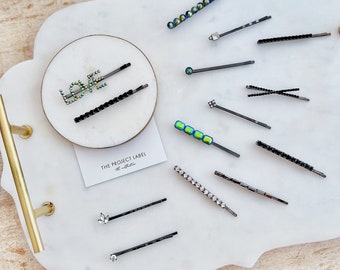 Pasador de pelo, pasador de cristal, pasadores, accesorios para el cabello, pasador de pelo, pinzas para el cabello, pinza para el cabello con gemas, accesorios para el cabello con gemas, regalo para el cabello