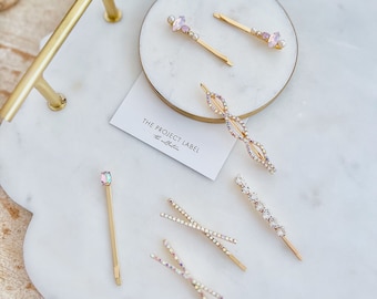 Pasador para el cabello, Pasador de cristal, Pasadores con clip, Accesorios para el cabello, Horquilla, Pinzas para el cabello, Pinza para el cabello con gemas, Accesorios para el cabello con gemas, Regalo para el cabello