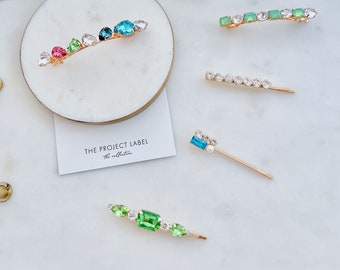 Barrette para el cabello, Barrette de cristal, Clips Barrettes, Accesorios para el cabello, Pasador para el cabello, Clips para el cabello, Clip para el cabello con gemas, Accesorios para el cabello con gemas, Regalo para el cabello