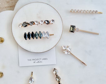 Pasador para el cabello, Pasador de cristal, Pasadores con clip, Accesorios para el cabello, Horquilla para el cabello, Pinzas para el cabello, Pinza para el cabello con gemas, Accesorios para el cabello con gemas, Regalo para el cabello