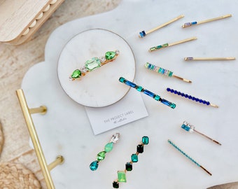 Pasador para el cabello, Pasador de cristal, Pasadores con clip, Accesorios para el cabello, Horquilla para el cabello, Pinzas para el cabello, Pinza para el cabello con gemas, Accesorios para el cabello con gemas, Regalo para el cabello