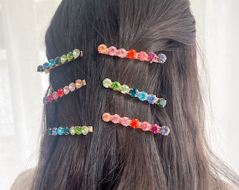 Pasador para el cabello, Pasador con gemas, Clips para pasadores, Accesorios para el cabello, Horquilla, Pinzas para el cabello, Pinza para el cabello con gemas, Accesorios para el cabello con joyas, Regalo para ella
