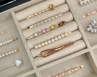 Pasador para el cabello, Pasador de cristal, Pasadores con clip, Accesorios para el cabello, Horquilla para el cabello, Pinzas para el cabello, Pinza para el cabello con gemas, Accesorios para el cabello con gemas, Regalo para el cabello