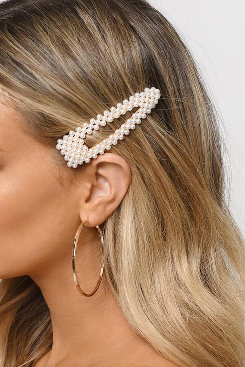 Hair Barrette Pearl Barrette Barrettes Clips Hair Etsy