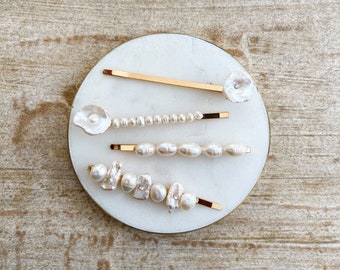 Pasador para el cabello, Pasador con perlas, Pasadores con pinzas, Accesorios para el cabello, Horquilla para el cabello, Pinzas para el cabello, Pinza para el cabello con perlas, Accesorios para el cabello con perlas, Regalo para el cabello