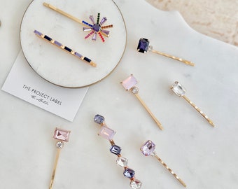 Pasador para el cabello, Pasador de cristal, Pasadores con clip, Accesorios para el cabello, Horquilla para el cabello, Pinzas para el cabello, Pinza para el cabello con gemas, Accesorios para el cabello con gemas, Regalo para el cabello