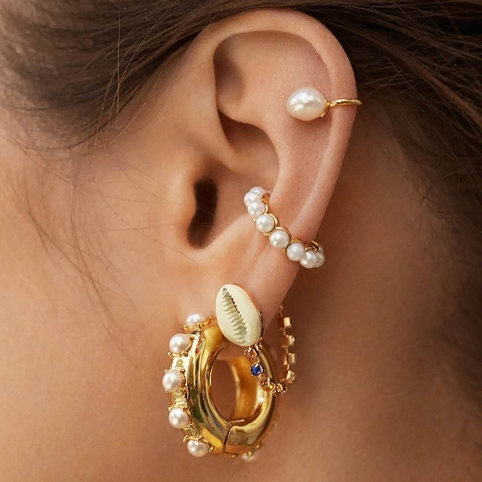 large pearl ear cuff - OFF-51% > Shipping free