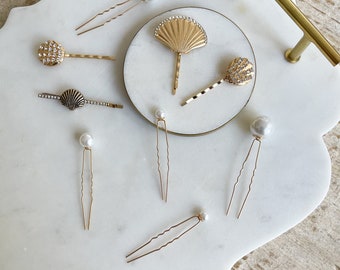Alfileres de perlas y cristales, Horquillas para el pelo, Pinzas para el pelo para bodas, Alfileres de perlas, Estilo nupcial, Horquillas para el pelo de novia, Pasadores, Accesorio de novia