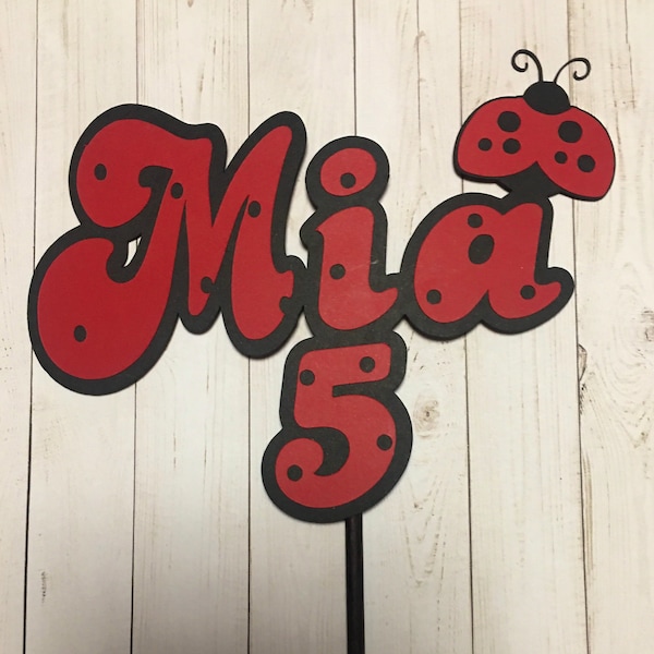 Lady Bug Cake Topper - Etsy