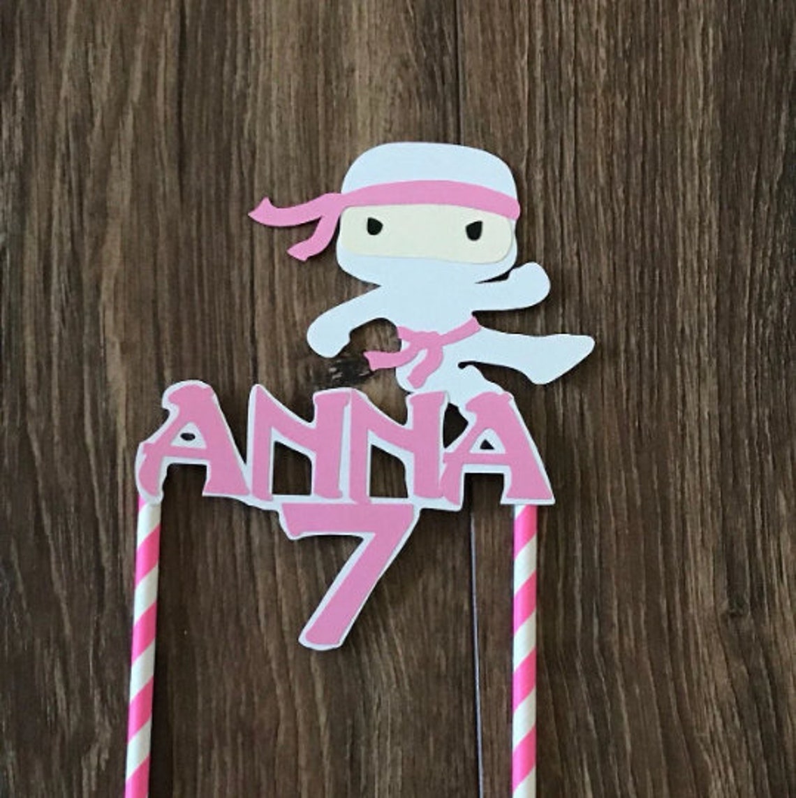 Ninja Girl Cake Topper Princess Cake Topper Ninja Party Etsy