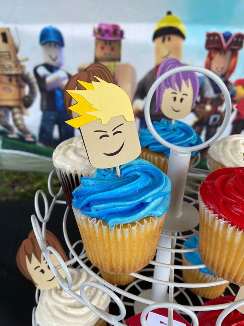 Roblox Cupcake Toppers Etsy