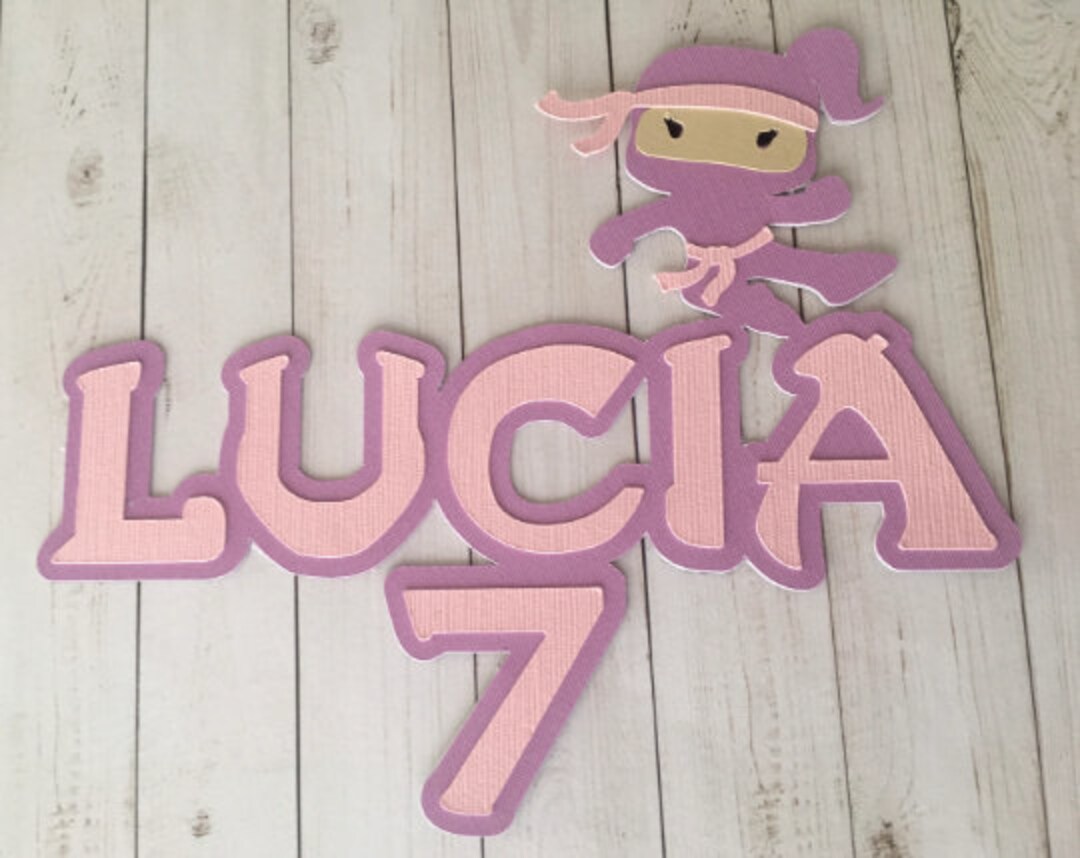 Ninja Girl Cake Topper Princess Cake Topper Ninja Party Etsy