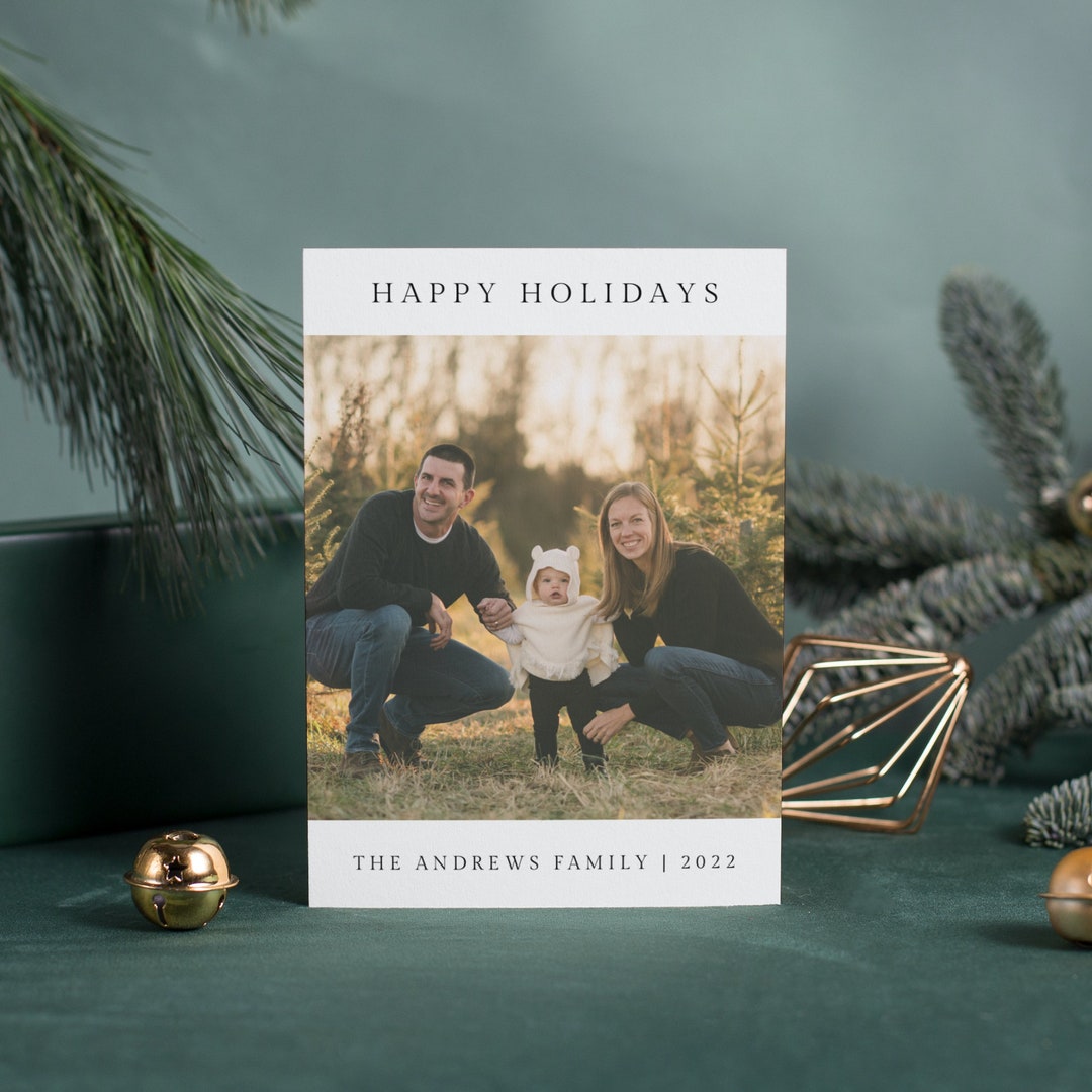 Custom Modern Christmas Card, Custom Digital Modern Holiday Christmas Christmas Card Custom