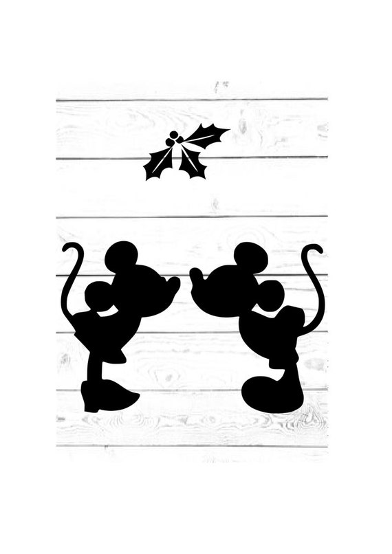 Mickey Mouse svg, Minnie Mickey Mouse kiss SVG and PNG instant download, Cr...