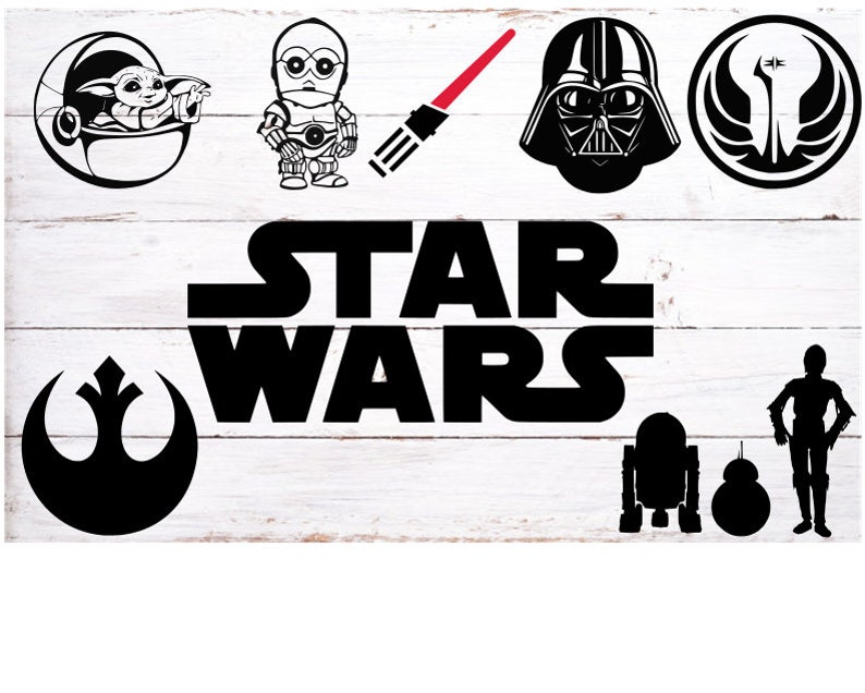Download Star Wars SVG Star wars Clip Art Starwars SVG files for | Etsy