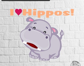 Download Baby Hippo Svg Etsy