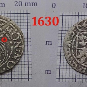 Gustav II Adolf (1611–1632) Original 1630 Silver Coin – 1/24 Thaler – Elbing Mint  – Renaissance Era Collectible –  #730
