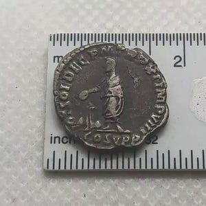 VOTA - Antique Roman silver coin denarius –Emperor Commodus (177–192 AD)– Ancient Roman Empire Collectible,Authentic Imperial Silver #109