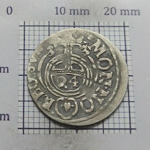 Gustav II Adolf (1611–1632) Original 1633 Silver Coin – 1/24 Thaler – Elbing Mint  – Renaissance Era Collectible –  #421